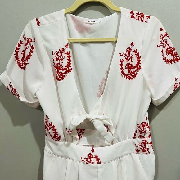 Tularosa Rowley Romper Medallion red white Womens Size Small - Picture 8 of 13